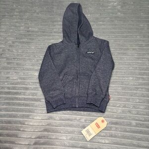 Levis’s 2T Hooded Full Zip Sweatshirt blue /‎ white NWT